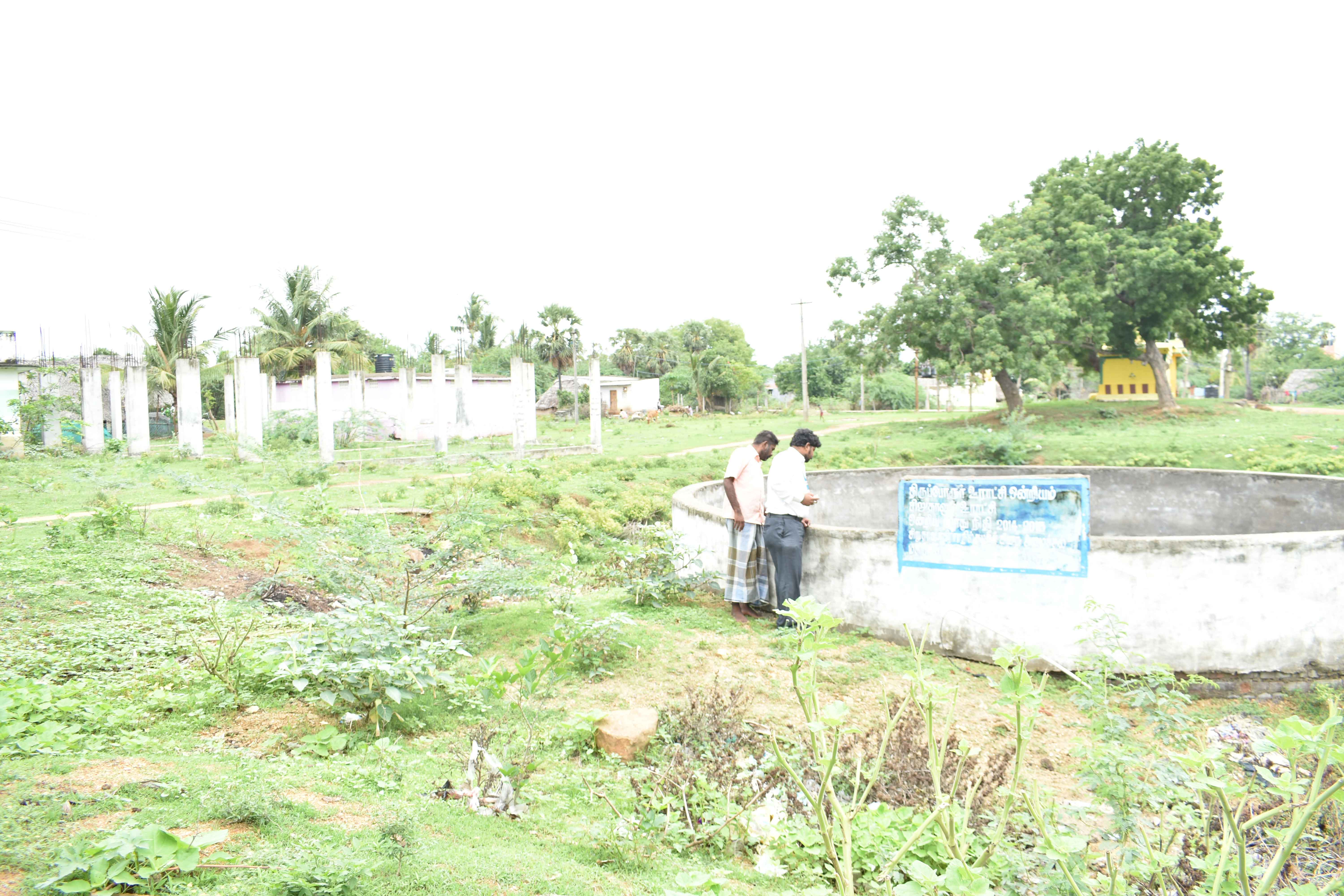 AVIT UBA cell member checking well water at Siruthavur Village
